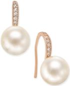 Charter Club Rose Gold-tone Imitation Pearl Small Drop Earrings, Only At Macy's