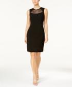 Calvin Klein Mesh-inset Sheath Dress, Regular & Petite Sizes