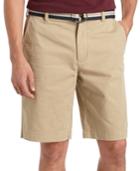 Izod Flat-front Saltwater Belted Shorts