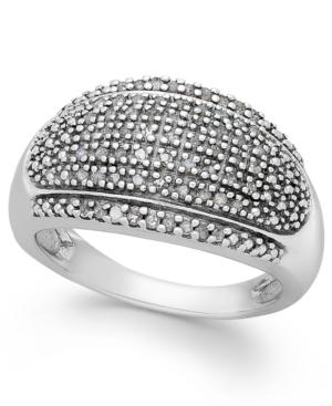 Victoria Townsend Rose-cut Diamond Dome Ring In 18k Gold Over Sterling Silver Or Sterling Silver (1/4 Ct. T.w.)