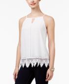 Thalia Sodi Crochet-trim Tank Top, Only At Macy's