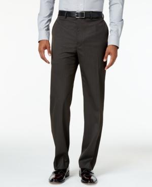 Sean John Men's Classic-fit Brown Stripe Suit Pants