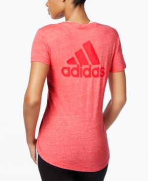 Adidas Logo Heathered V-neck T-shirt