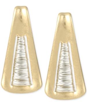 Robert Lee Morris Soho Two-tone Triangle Drop Earrings