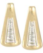 Robert Lee Morris Soho Two-tone Triangle Drop Earrings