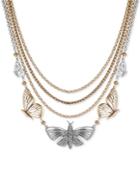 Lucky Brand Two-tone Butterfly Layer Statement Necklace