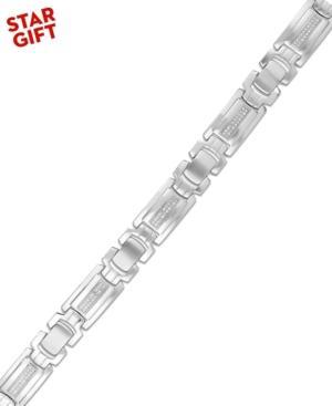 Men's Diamond Bracelet In Bracelet In Stainless Steel (1/2 Ct. T.w.)