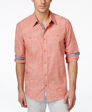Weatherproof Vintage Long-sleeve Solid Chambray Woven Shirt