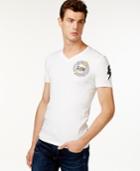 Gstar Raw Lightning V-neck Graphic-print Logo T-shirt
