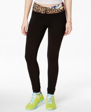 Material Girl Active Juniors' Printed Envelope-waist Leggings, Only At Macy's
