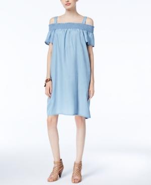 Inc International Concepts Cold-shoulder Shift Dress, Only At Macy's