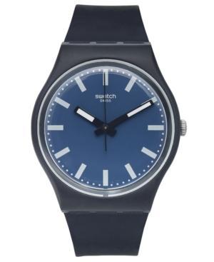 Swatch Unisex Swiss Nightsea Black Silicone Strap Watch 34mm Gb281