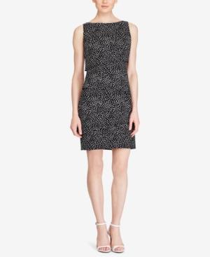 American Living Tiered Crepe Dot Dress