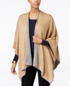 Charter Club Tipped Knit Reversible Poncho, Only At Macy's