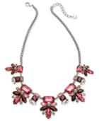Charter Club Silver-tone Crystal & Stone Statement Necklace, 18 + 2 Extender, Created For Macy's