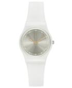 Swatch Women's Swiss Power Tracking Off-white Silicone Strap Watch 25mm Lw148