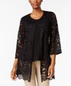 Jm Collection Lace Layered-look Top, Only At Macy's
