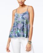 Roxy Juniors' Retro Gold Open-back Floral-print Tank Top