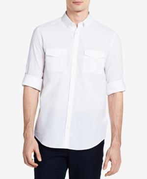 Calvin Klein Men's Roll-tab Sleeve Shirt