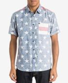 Quiksilver Men's Merican Star-print Short-sleeve Shirt