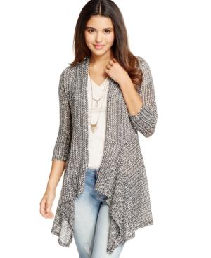 American Rag Marled Asymmetrical-hem Cardigan, Only At Macy's