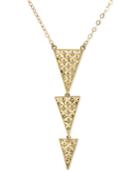 Graduated Triangles Pendant Necklace In 14k Gold