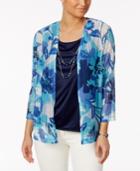 Alfred Dunner Layered-look Floral-print Top