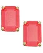 Kate Spade New York Gold-tone Coral Emerald-cut Stud Earrings