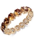 Charter Club Gold-tone Stone Stretch Bracelet, Created For Macy's