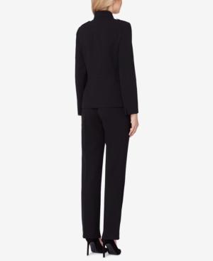 Tahari Asl Petite Single-button Tab-detail Pantsuit
