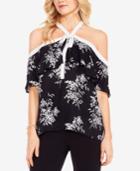 Vince Camuto Bouquet Printed Off-the-shoulder Top