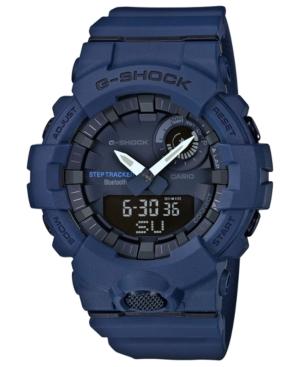 G-shock Men's Analog-digital Steptracker Navy Blue Resin Strap Step Tracker Watch 48.6mm