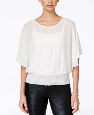 Bcx Juniors' Flutter-sleeve Banded-hem Blouse