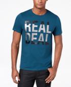 Guess Men's Real Deal Textured Metallic-print T-shirt