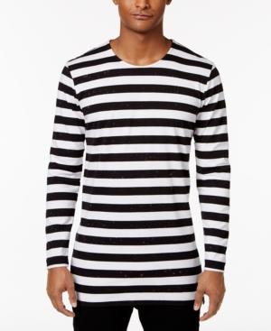 Jaywalker Men's Stripe Extended-hem Cotton T-shirt, Only At Macy's