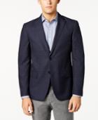 Ryan Seacrest Distinction Men's Slim-fit Blue & Gray Windowpane Sport Coat, Created For Macy's