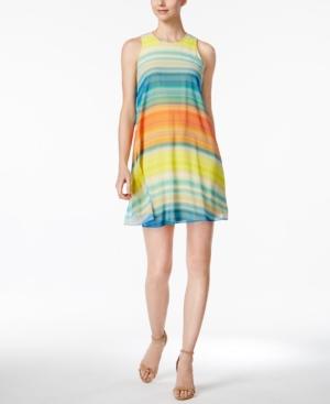 Calvin Klein Printed Chiffon Shift Dress