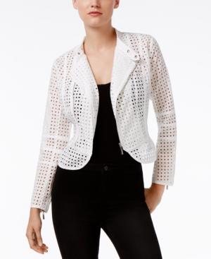 Bar Iii Eyelet Moto Jacket, Created For Macy's