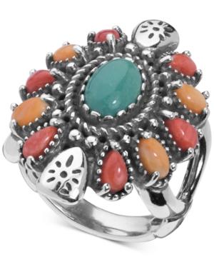 American West Multi-gemstone Statement Ring (3-1/2 Ct. T.w.) In Sterling Silver