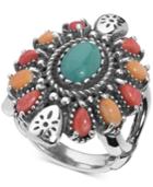 American West Multi-gemstone Statement Ring (3-1/2 Ct. T.w.) In Sterling Silver