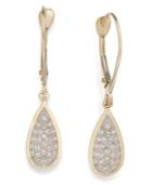 Wrapped Diamond Teardrop Earrings In 10k Gold (1/6 Ct. T.w.)