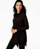 Alfani Asymmetrical-hem Cowl-neck Sweater, Only At Macy's