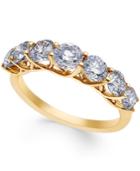 Diamond Seven-stone Band (2 Ct. T.w.) In 14k White And Yellow Gold