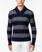 Tommy Hilfiger Zach Rugby Stripe Shawl-collar Sweater