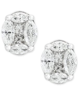Classique By Effy Diamond Stud Earrings (1-1/8 Ct. T.w.) In 14k White Gold