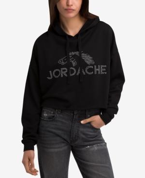 Jordache Kelly Embellished Cropped Hoodie