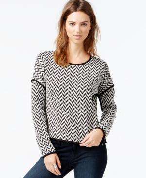 Sanctuary Generous Crew-neck Printed Pullover