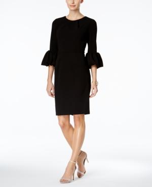 Betsy & Adam Petite Bell-sleeve Sheath Dress