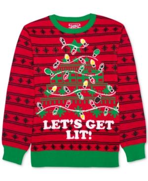 Hybrid Men's Let's Get Lit Holiday Sweater