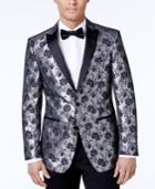 Tallia Men's Slim-fit Floral Metallic Dinner Jacket